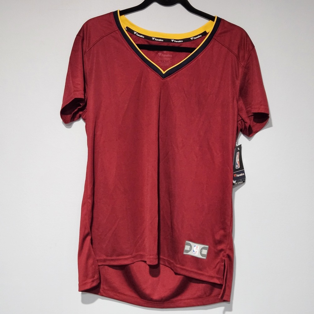Fanatics NBA‎ Women's Size Large FastBreak Road Jersey Blank Red V Neck NWT